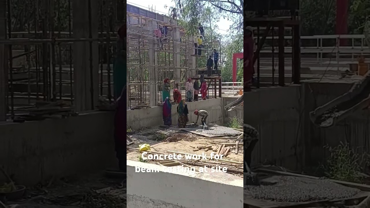 concreting work for beam casting at site DJB project