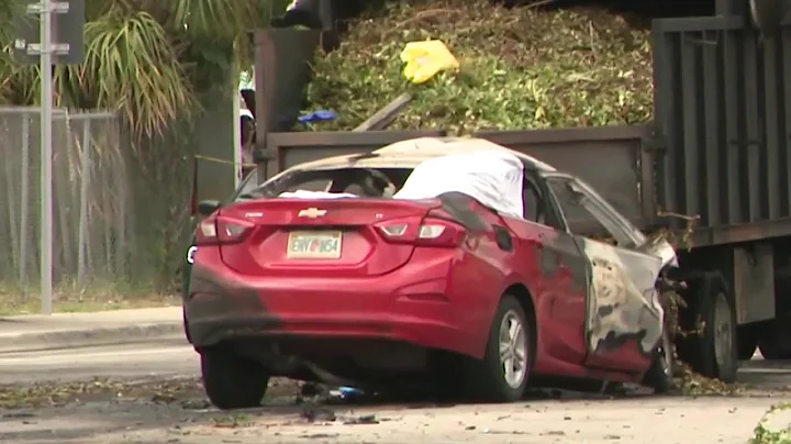 Surveillance video shows fiery crash that killed one driver