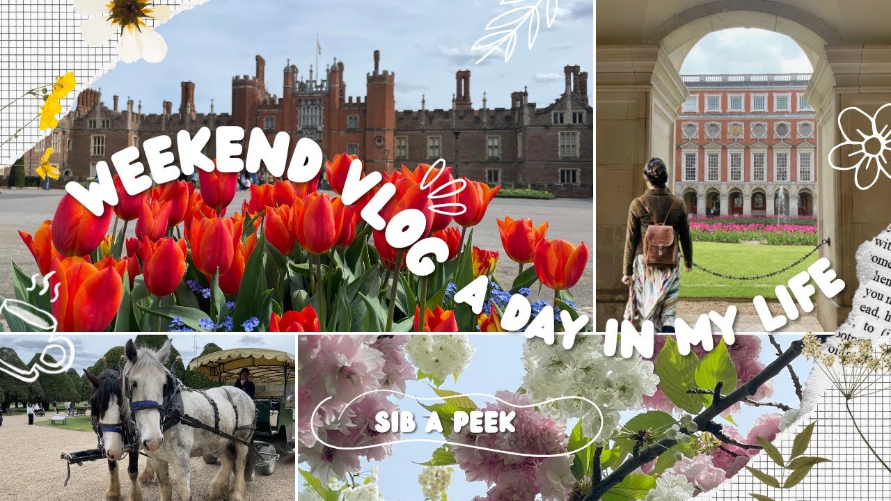 Hampton Court Palace│Tulip Festival│Horse Riding│Cherry Blossom│Weekend Vlog│Flower Show│Day Trip