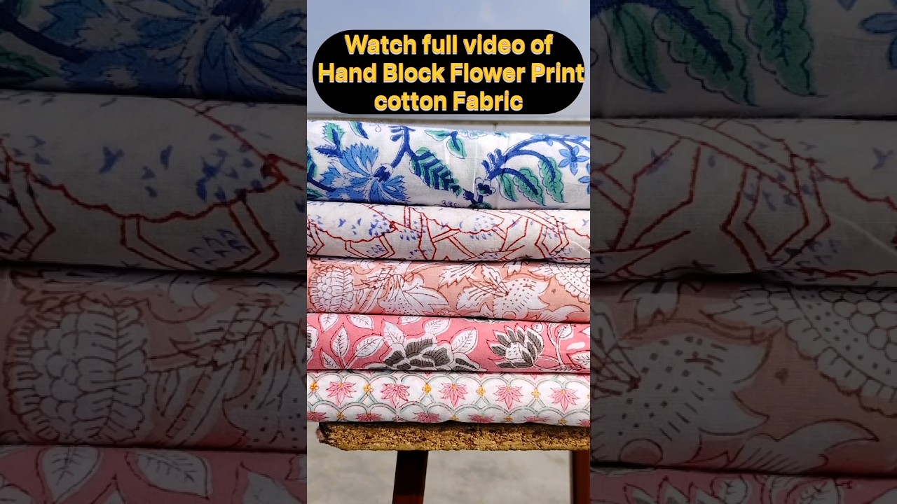 Designer Hand Block Printed Cotton Fabrics 