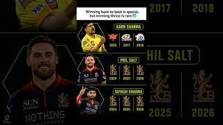 Only 3 Players Won IPL Titles 3 Years in a Row! 🏆🥶 || IPL History #Shorts