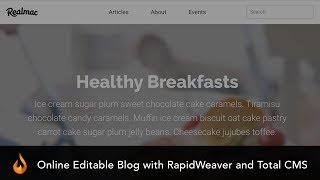 Celebrity Online Blogging with RapidWeaver and Total CMS | RapidWeaver Total CMS Course Wealth