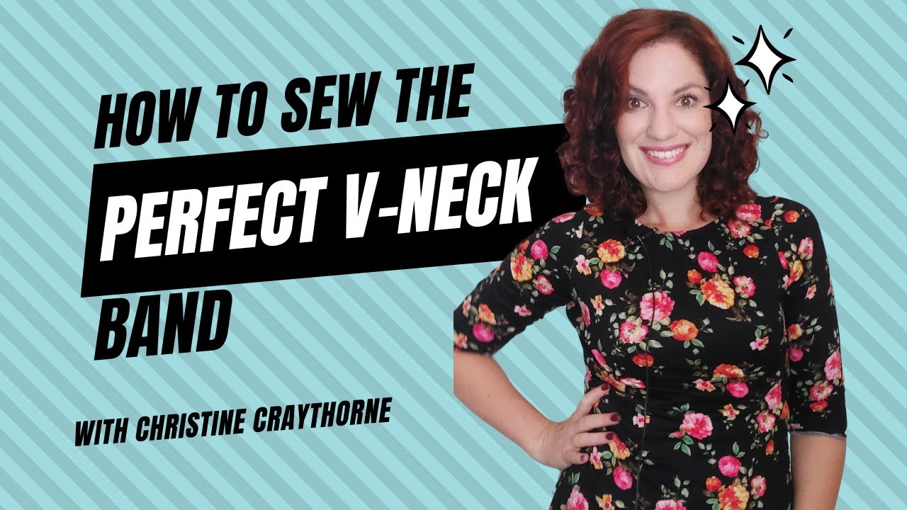 Sew a Perfect Knit VNeck Band StepbyStep Tutorial YouTube