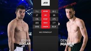 LIVE...Йован Зделар vs. Денис Магер | Jovan Zdelar vs. Denis Maher | ACA 155