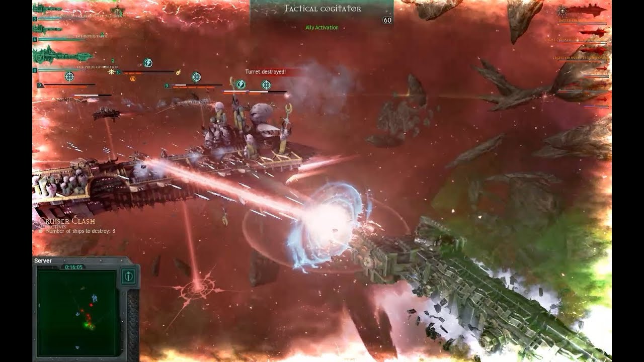 The epic SM vs Chaos match, Heroic Difficulty + Elite Mode 700 points - Battlefleet Gothic Armada