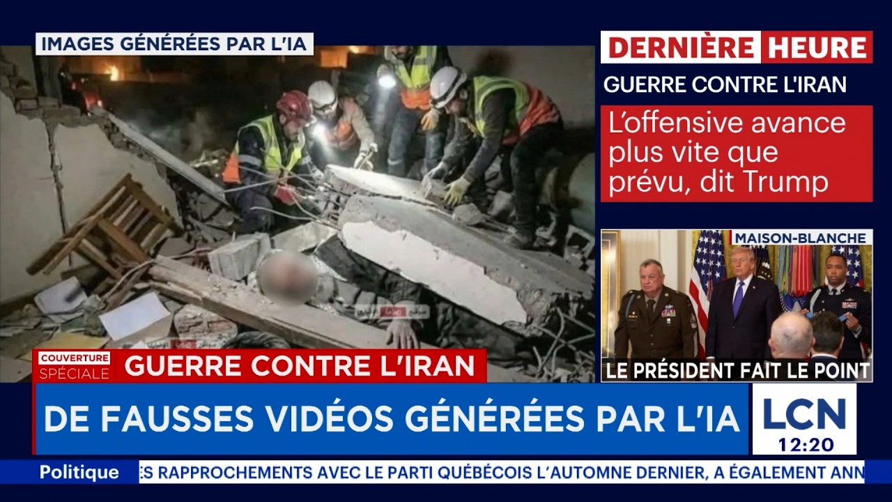 Guerre contre l'Iran: attention aux fausses vidéos générées par l'IA