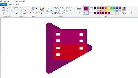 How to draw Google Play Movies icon in MS Paint | Easy step by step drawing