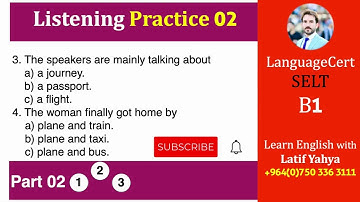LanguageCert B1: 4-delige luistertoets 02 #latifyahya #engels