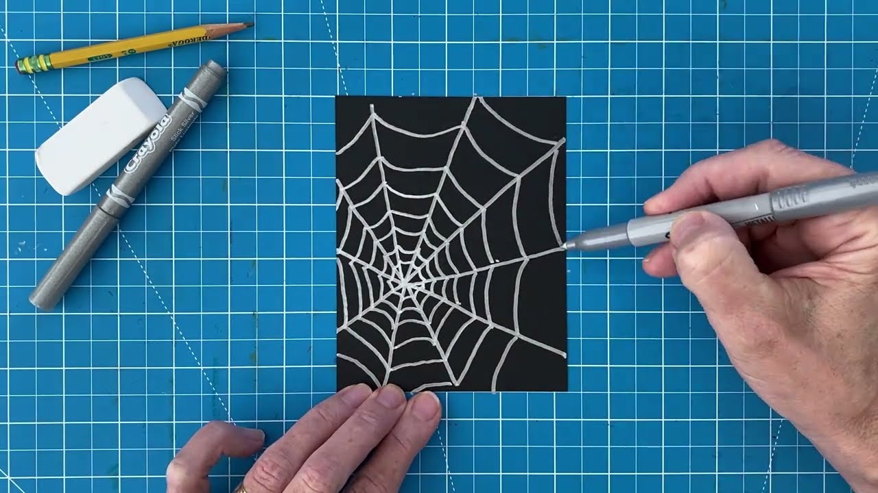 How to Draw a Spider Web 