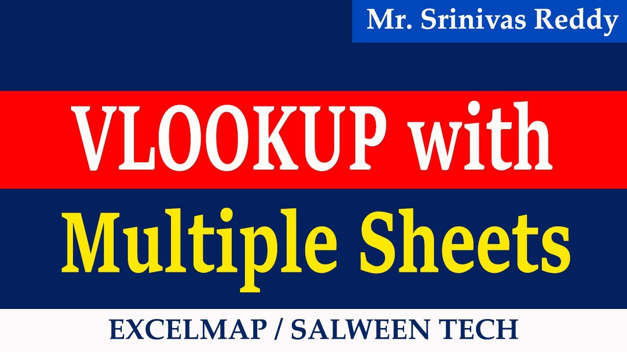VLOOKUP With Multiple Sheets In Excel Excel Tutorial YouTube