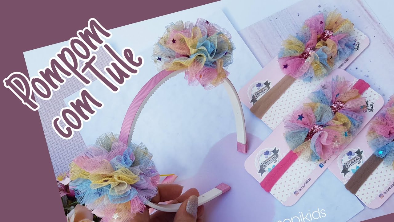 Como fazer o pompom com Tule