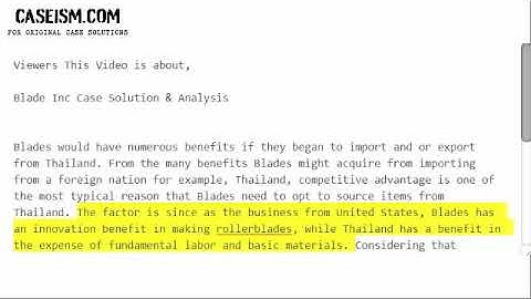 Blade Inc Case Solution & Analysis-  Caseism.com