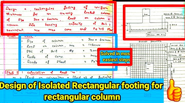Design of isolated rectangular footing for rectangular column || solved with easy procedure