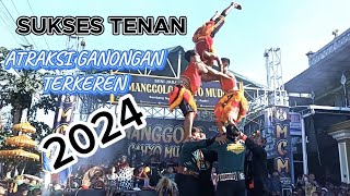 SUKSES TENAN ATRAKSI GANONGAN TERKEREN 2024‼️JARANAN MANGGOLO CAHYO MUDO #kudokepang  #ganongan