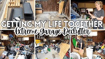 😱 EXTREME GARAGE DECLUTTER Pt. 1 | Declutter With Me | Cleaning and Decluttering Motivation