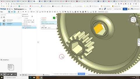 onShape tutorial mating gears
