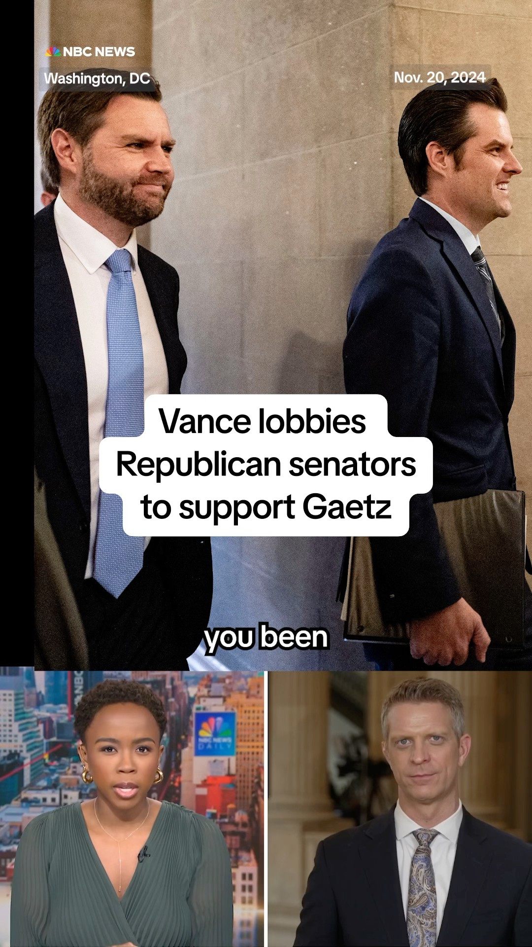 Vance lobbies Republican senators to support Gaetz