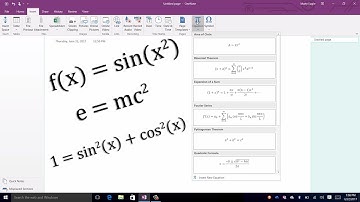 Office365 - (ONENOTE) Inserting Math Equations