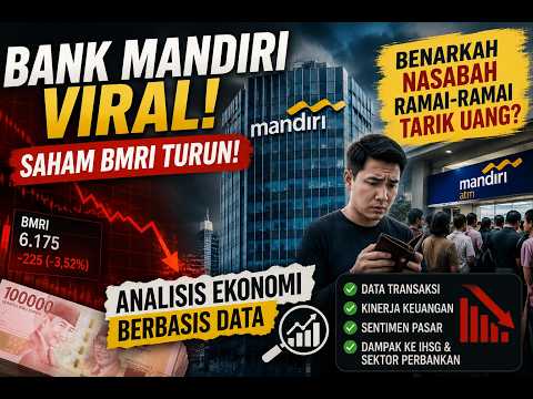 BANK MANDIRI VIRAL!!! Saham BMRI Turun! BENARKAH NASABAH RAMAI-RAMAI TARIK UANG?