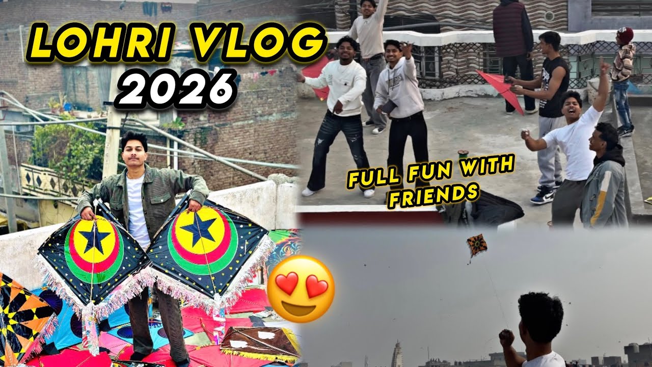 Lohri vlog fun with friends ❤️🪁