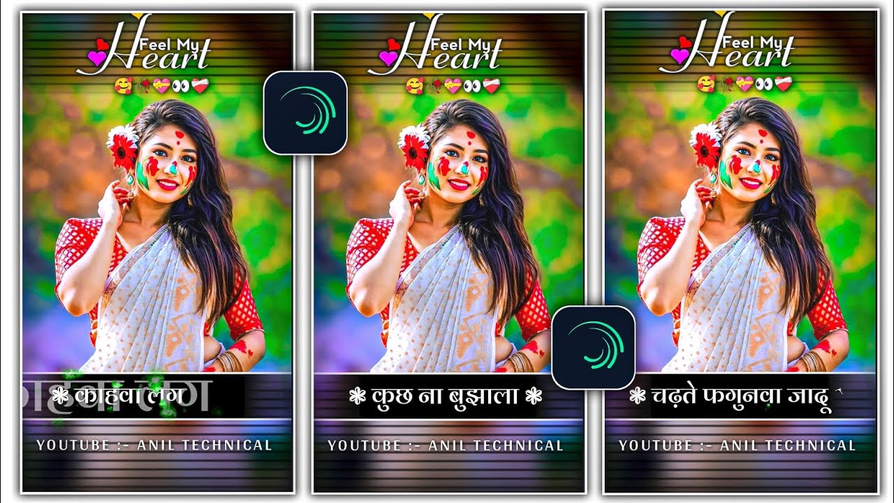 Trending Bhojpuri Status Video Editing In Alight Motion | Holi Lyrics Status Video Editing