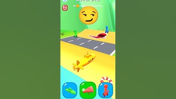 🛶🛩🚒Shape shifting #shorts game level 312 shape shifting transform funny racing mobile android game