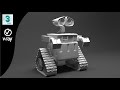 #3D#modeling#animation#vray#3dsmax#3drobot Walle Robot modeling in 3ds max | vray rendering