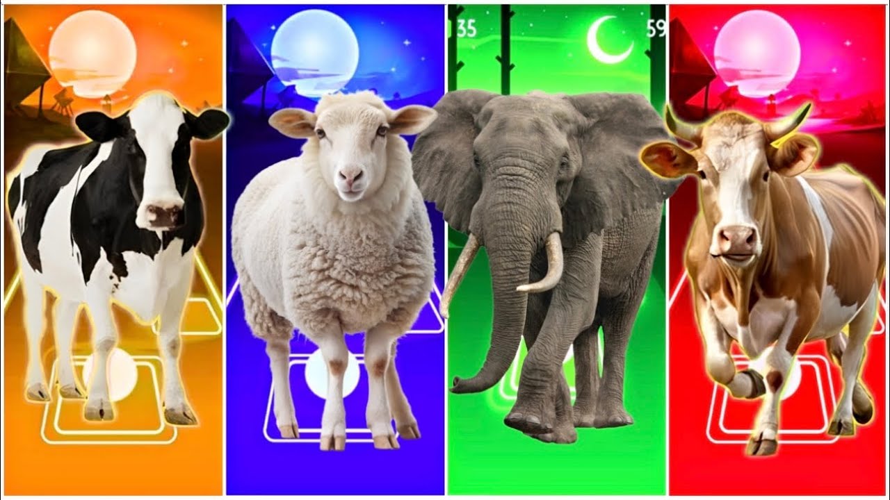 Funny Cow🐄🆚Funny Sheep🐑🆚Funny Elephant🐘🆚Funny Cow🐄