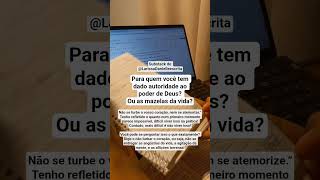 Para quem você tem dado autoridade da sua vida? ao poder de Deus? Ou as mazelas? #Escrita #Substack