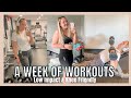 Week Of Workouts Beginner | Low Impact and Knee Friendly Workouts | Workouts For Bad Knees