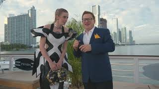 Model And Software Engineer Jack Wearing Designer Morphium At Art Hearts Art Basel Boat Event