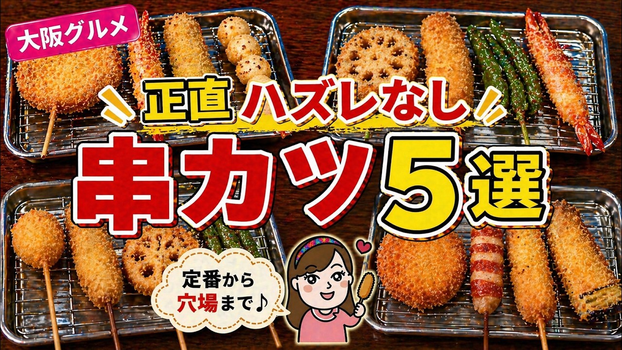 【大阪グルメ】正直ハズレなしの串カツ5選|どこ行っても当たりの名店まとめ