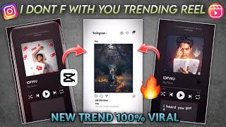 I don't f with you Trending reel | IDFWU BIG SEAN trending reel edit tutorial | new capcut template screenshot 2