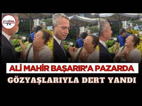 Ali Mahir Başarır visits the market: A citizen struggling to make ends meet breaks down in tears