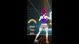 Beat Saber- Born This Way Lady Gaga #Shorts [NoodlePride]