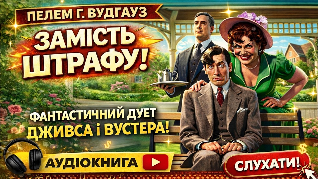 ПЕЛЕМ Ґ. ВУДГАУЗ - ЗАМІСТЬ ШТРАФУ | Дживс і Вустер | Читає Ярослав Макєєв #аудіокнигиукраїнською