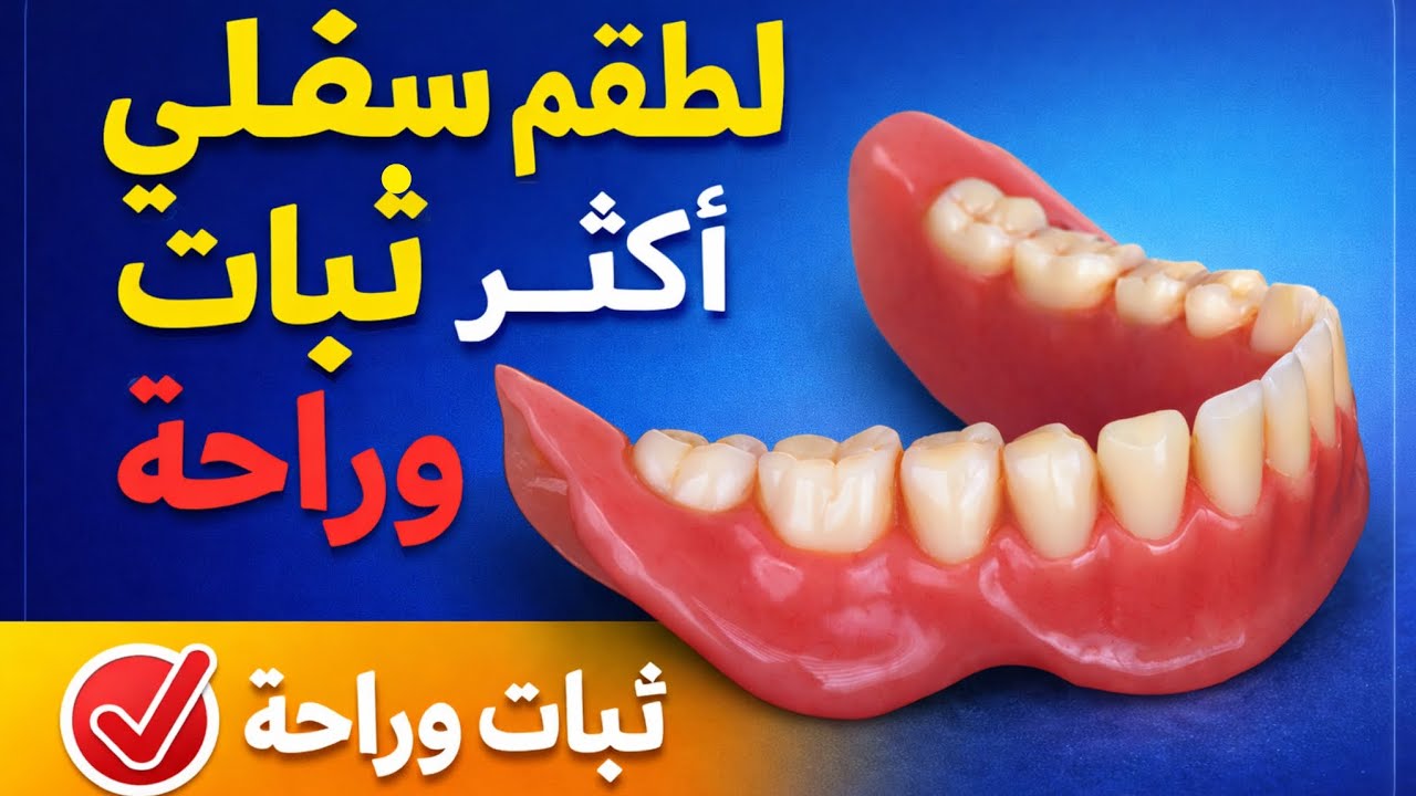 خطوات بسيطة و اجعل طقم اسنانك السفلي أكثر ثبات و راحة مع الدكتورة إيريني أبادير 