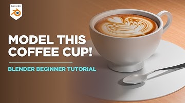 Blender Coffee Cup Tutorial ☕ | Realistic 3D Latte Art Step by Step for Beginners