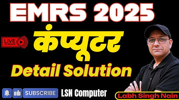 🔥 EMRS Accountant Exam 2025 ICT Questions | Full Solution & Detailed Explanation | LSN Computer |