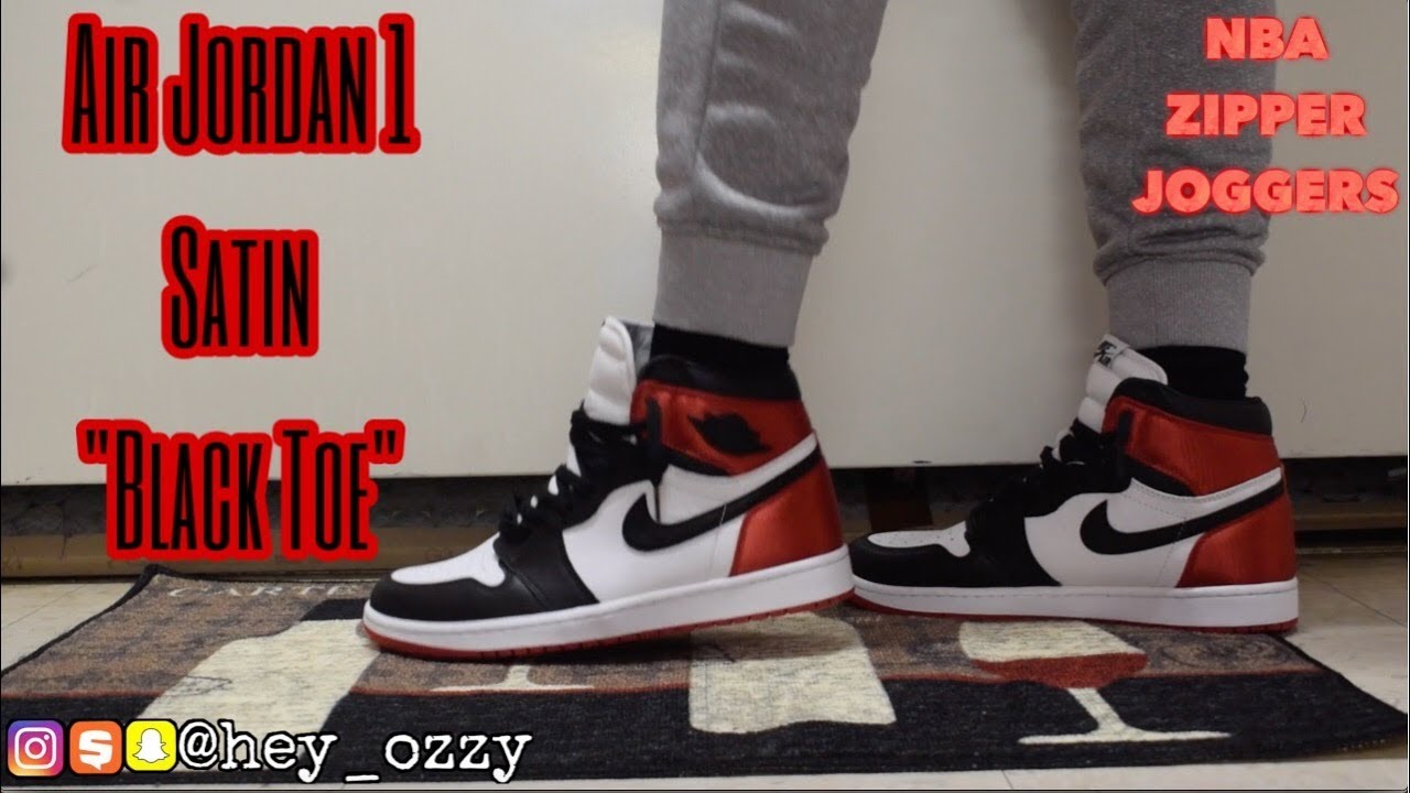 Air Jordan 1 Satin Black Toe Review + On Feet Review