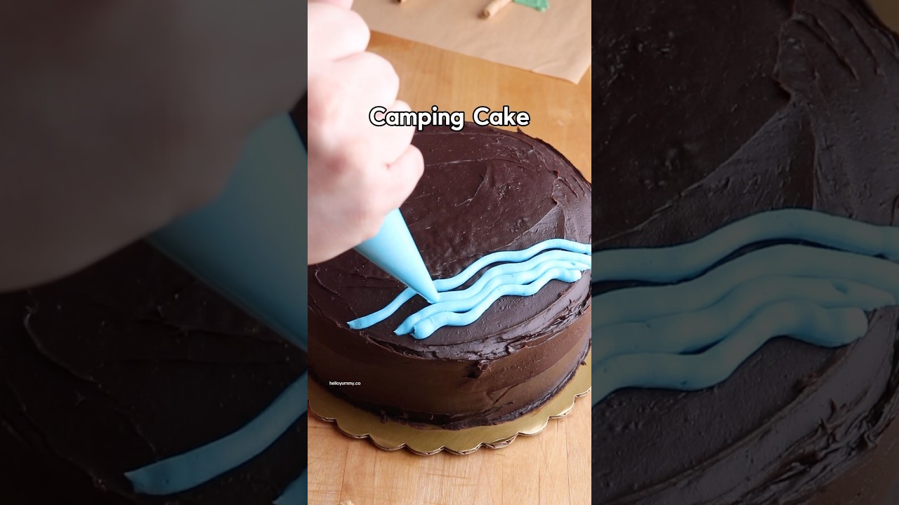 How to make a cute camping cake! ⛺️ 