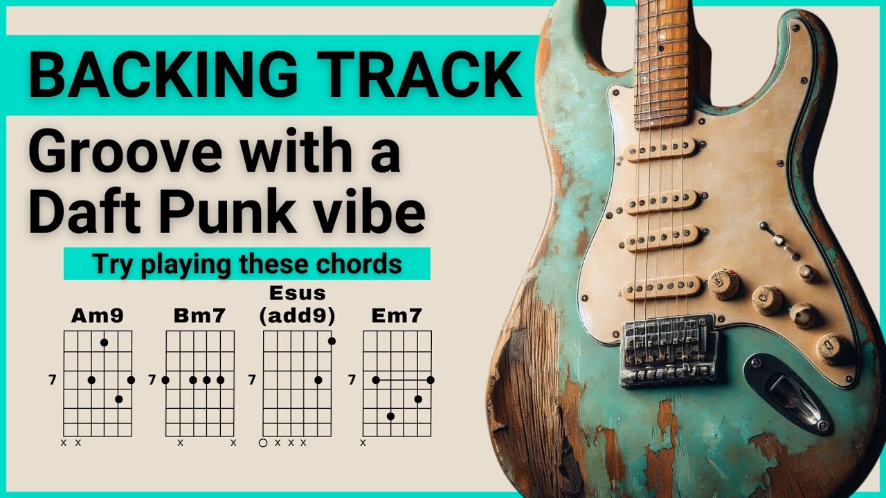 Daft Punk Funk Groove Style – Backing Track in E Minor || 100 BPM