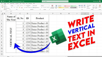 How to Write Vertical Text in MS Excel