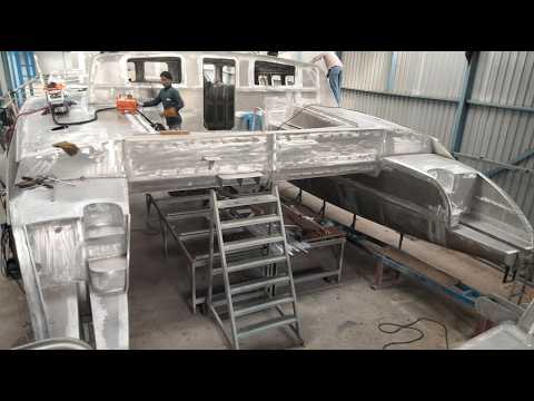 ⁣Mumby 48 Aluminium Catamaran — Factory and Boat  Walk-through | Coastal Boats Cambodia