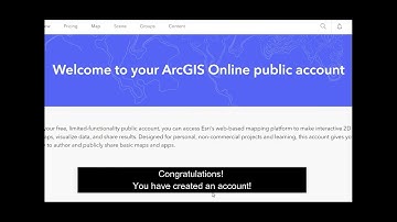 How to create a free public account in ArcGIS online
