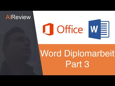 Word Tutorial Diplomarbeit/Abschlussarbeit - 4.  Abbildungen, Quellen und sonstige Verzeichnisse
