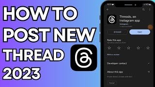 How To Post a New Thread on Threads