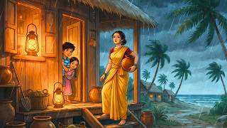 The storm was terrifying, but her kitchen was a sanctuary | Cooking in Indian Village Ghibli ASMR