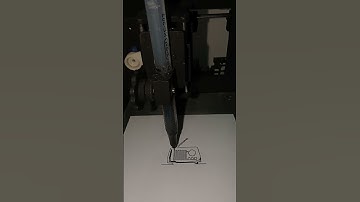 ASMR Mini CNC Plotter: Satisfying Radio line art Drawing!  #asmr