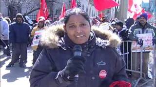 Ottawa Protest Friday April 10 2009 Part 2 avi